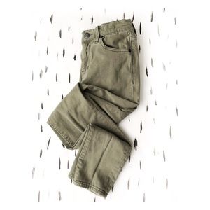 Madewell High Riser Skinny Green Jeans 24